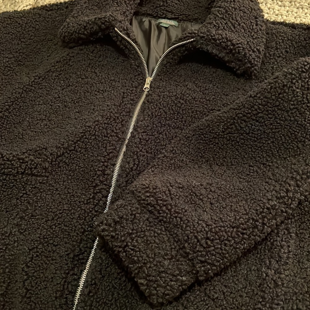 🖤 Black Wild Fable Oversized Zip Up Faux Sherpa Jacket